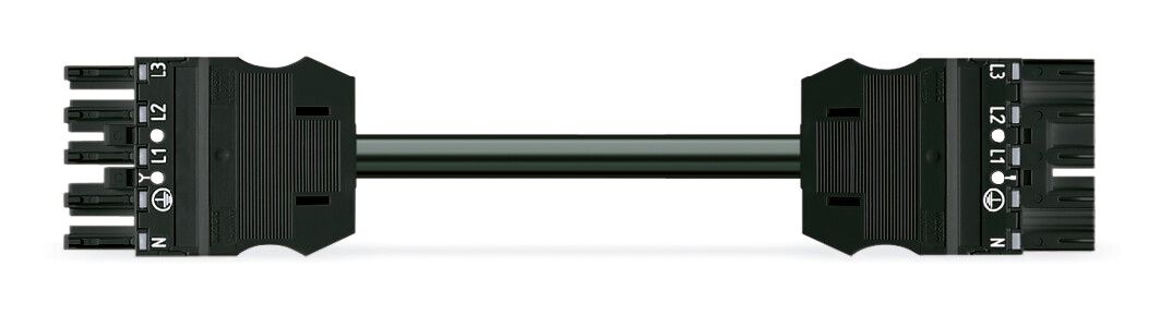 Systemverbindung 5p Serie 771 H05Z1Z1-F 5x1,5qmm L8000mm sw Buchse Stecker hfr