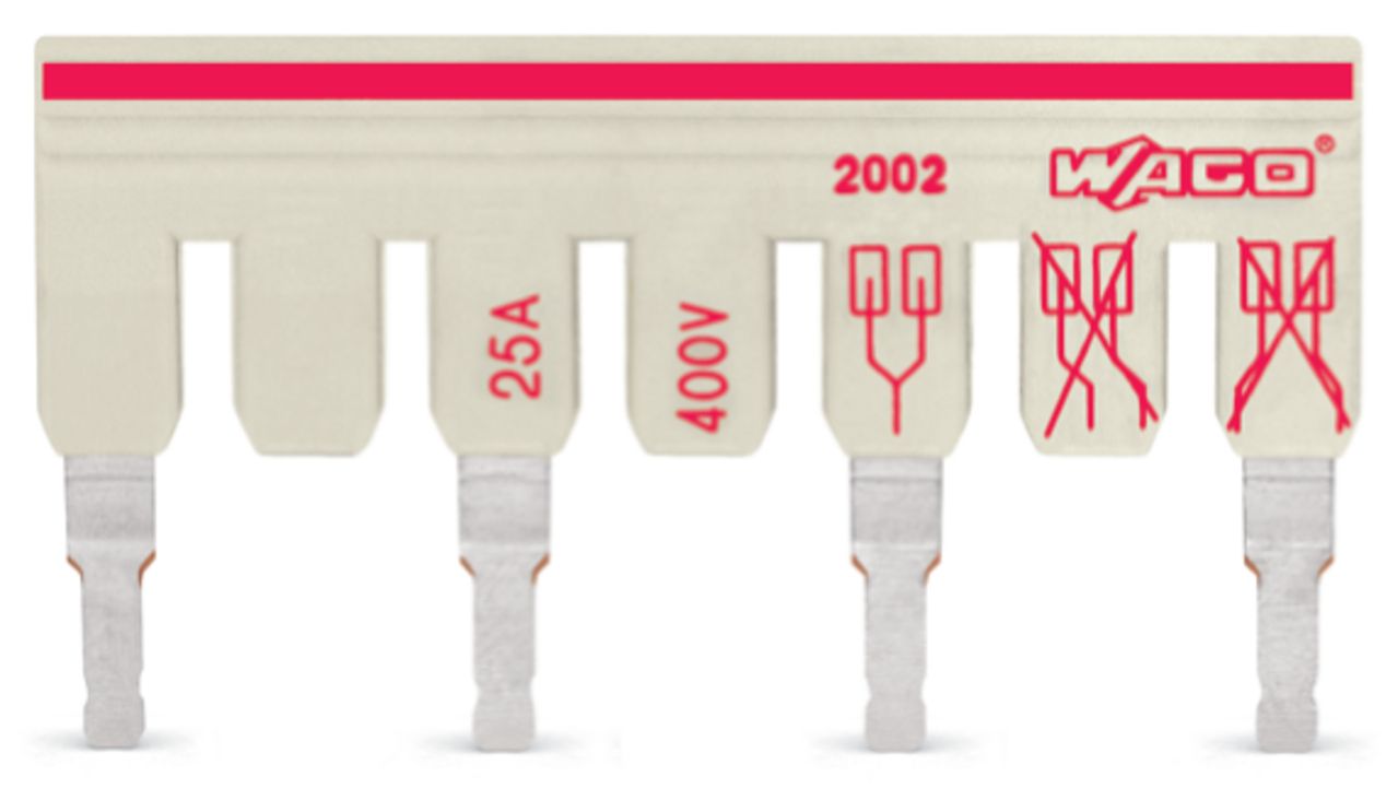 Schachtelverbinder 4p Serie 2002 steckb isol 25A m.Berührungss