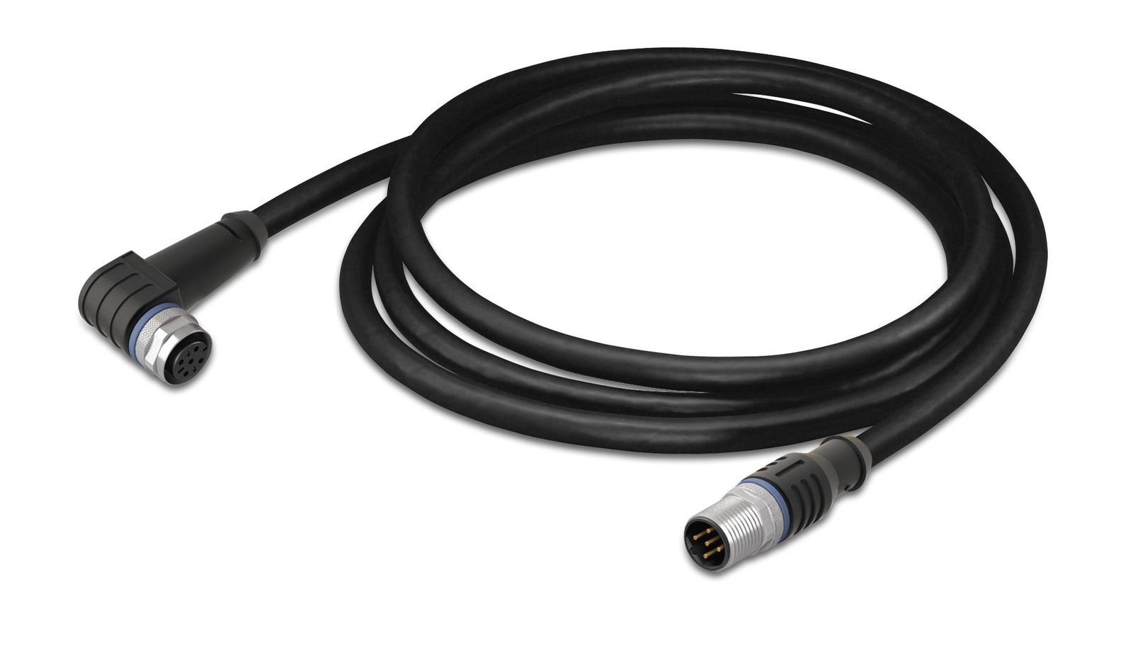 Sensor-Aktorkabel 3p 2m Serie 756 M12 Female abgew Polyurethan (PUR) hfr