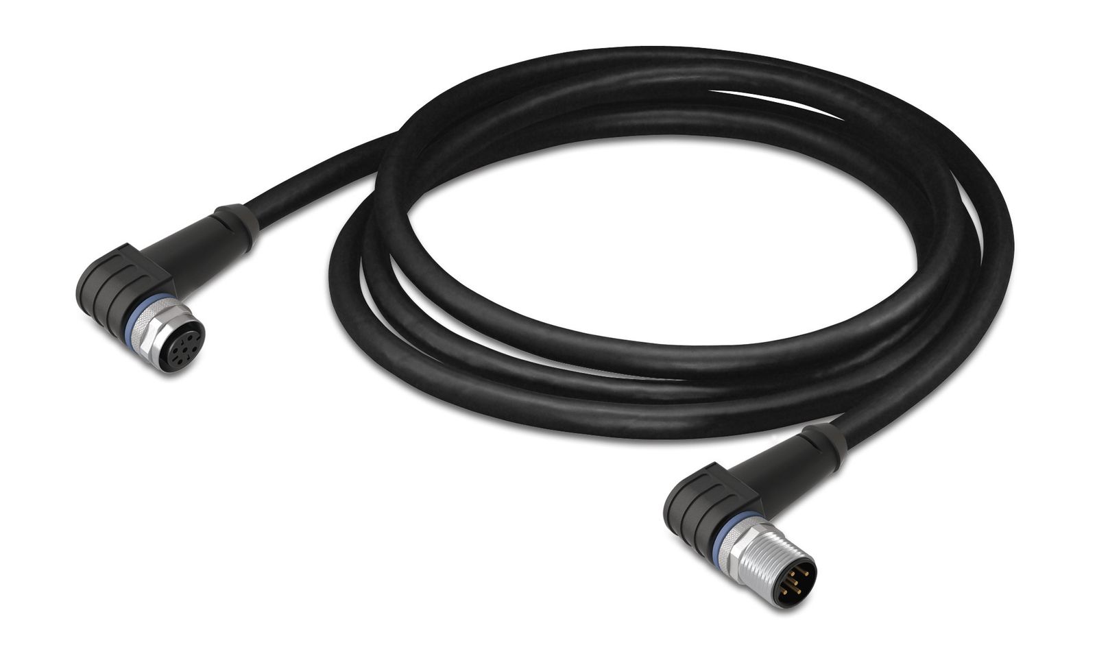 Sensor-Aktorkabel 4p 1m Serie 756 M12 Female abgew Polyurethan (PUR) hfr