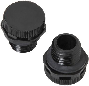 Kabeleinsteckstutzen IP68 Ø12mm sw geschl