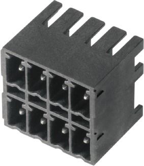 Platinenstecker Stift 8p sw 2re 3,81mm zinn THR 3,2mm fester Steckverbinder