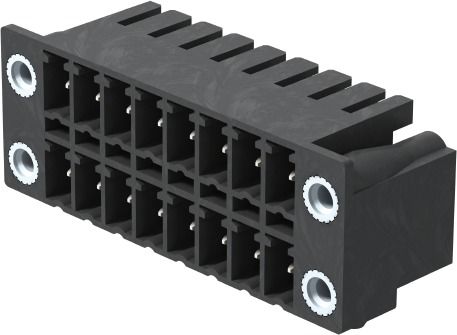 Platinenstecker Stift 16p sw 2re 3,81mm zinn THR fester Steckverbinder