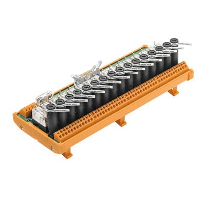 Übergabemodul 20p 250V Federzug 109x75mm Steckanschl Hutschiene TH35