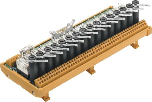 Übergabemodul 20p 250V Federzug 109x75mm Steckanschl Hutschiene TH35