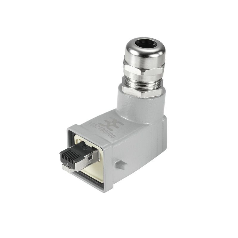 Modular-Stecker Cat6A RJ45 26-22AWG sw Feldkonf Schirm Litze massiv f.Rundkabel
