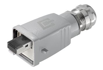 Modular-Stecker Cat6A RJ45 26-22AWG sw Feldkonf Schirm Litze massiv f.Rundkabel
