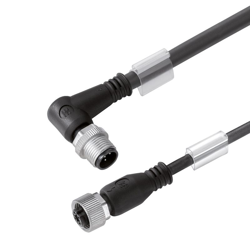 Sensor-Aktorkabel 4p 1,5m M12 Male abgew M12 PUR Polyurethan (PUR) hfr