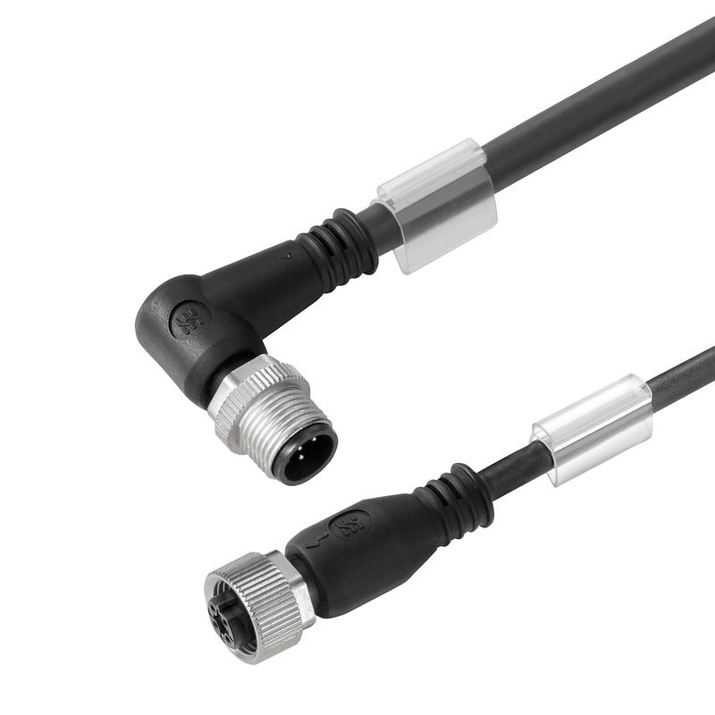 Sensor-Aktorkabel 4p 1,5m M12 Male abgew M12 PUR Polyurethan (PUR) hfr