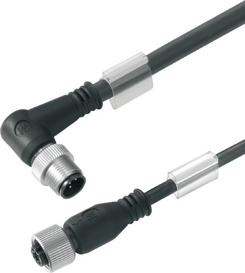 Sensor-Aktorkabel 4p 1,5m M12 Male abgew M12 PUR Polyurethan (PUR) hfr