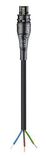 Systemverbindung 3p H07RN-F 1,5qmm sw L3000mm 3x1,5qmm Stecker fr.Ende hfr 16A