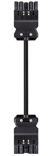 Systemverbindung 5p H05Z1Z1-F 2,5qmm sw L3000mm 5x2,5qmm Buchse Stecker hfr 20A