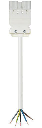 Systemverbindung 5p H05Z1Z1-F 1,5qmm ws L2000mm 5x1,5qmm Stecker fr.Ende hfr 16A