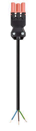 Systemverbindung 3p H05VV-F 1,5qmm sw L5000mm 3x1,5qmm Buchse fr.Ende 16A