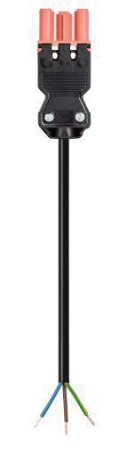 Systemverbindung 3p H05VV-F 1,5qmm sw L3000mm 3x1,5qmm Buchse fr.Ende 16A