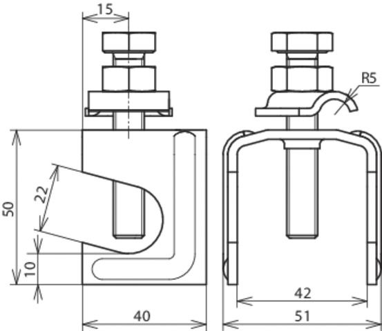 Klemmverbinder ST unbeh SKT-Schr Ø22mm