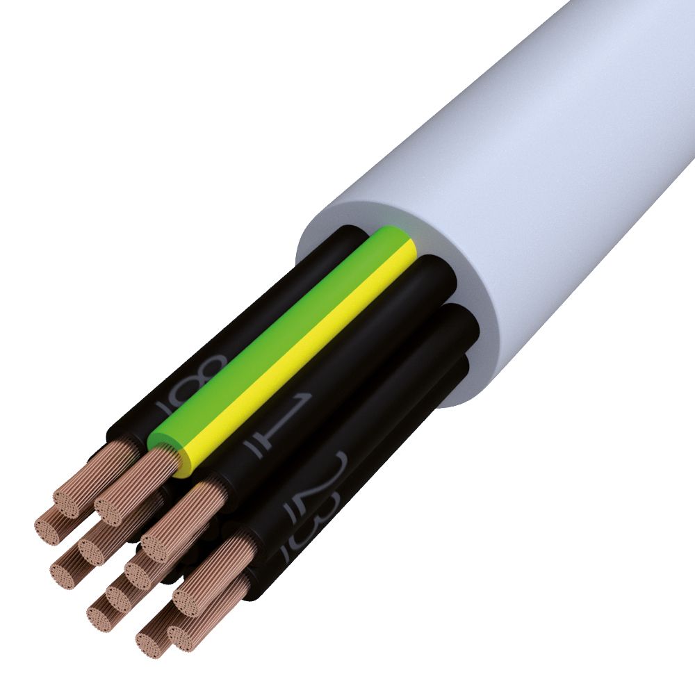 PVC-Steuerleitung Eca H05VV5-F 12G0,5 gr TRS Ø11,2mm Polyvinylchlorid (PVC)