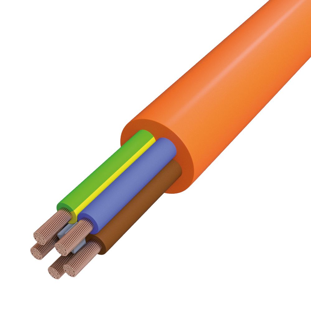 PUR-Steuerleitung Eca H07BQ-F 5G6 or TR500 hfr Ø17,9mm Gummi Farbe -40-90°C