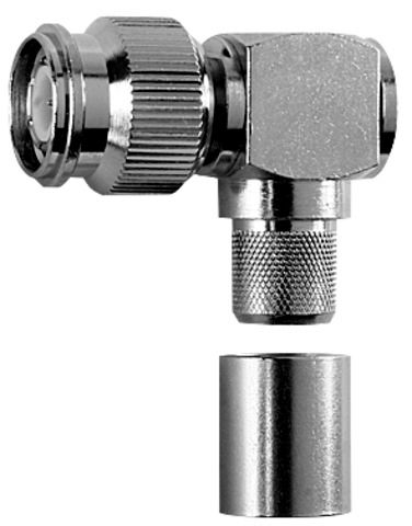TNC-Stecker Rundkabel 50O Löt/Crimp Winkelsteck 50Ohm