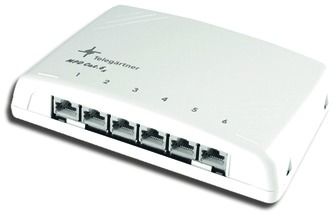 Patchpanel 6Ports Cat6A Wandmont Schirm RAL9010 37x164x110mm