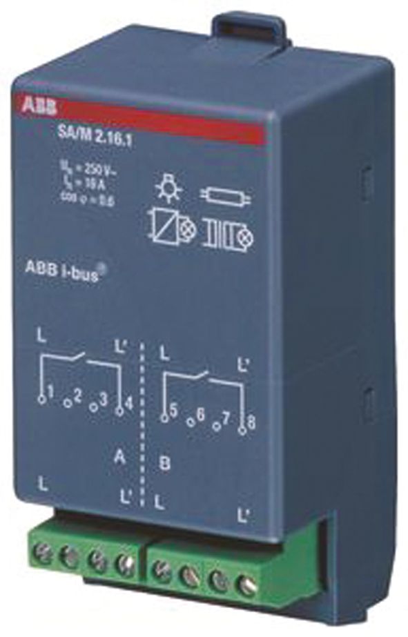 Schaltaktor KNX C-Last Einb 2Ausg 16A 3680W 230V