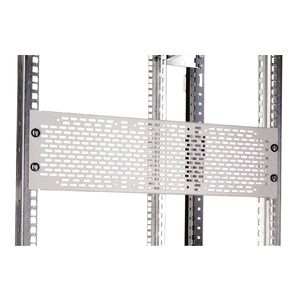 Lochplatte 44x482mm Metall gr RAL7035