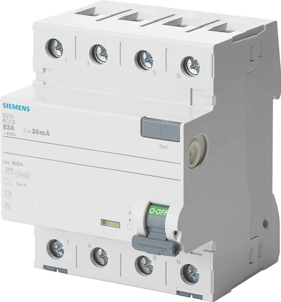 FI-Schutzschalter A 4p 440V 63A 0,03A 4TE REG 10kA 3kA/stoß