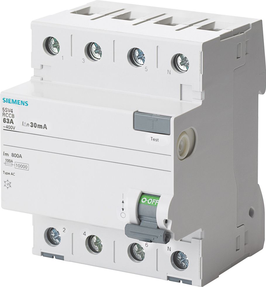 FI-Schutzschalter AC 4p 440V 40A 0,03A 4TE REG 10kA 3kA/stoß