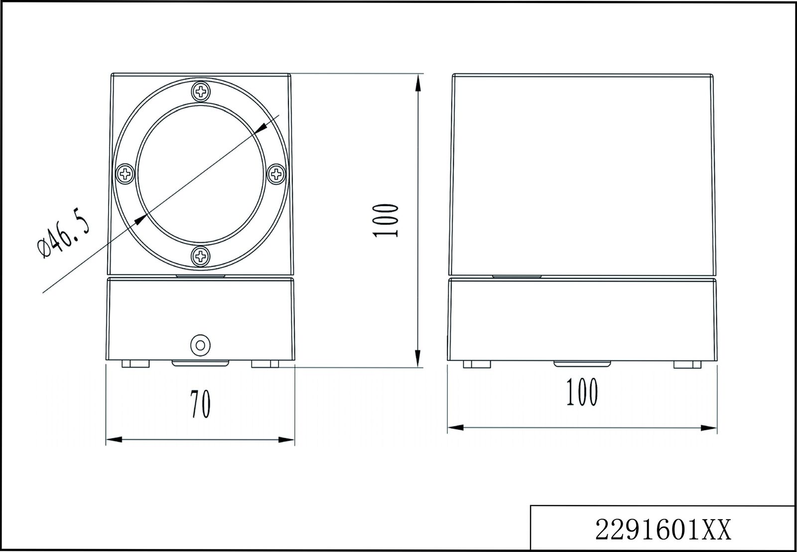 LED-Wandanbauleuchte TIBER 3W 3000K anth 300lm Konv IP54 100x70x100mm