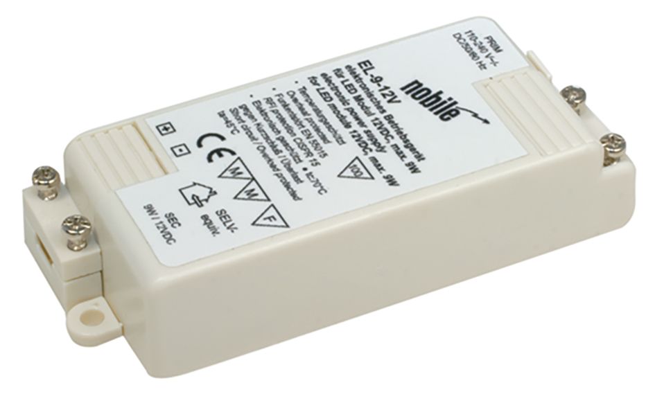 LED-Trafo 0-9W 12V IP20 Kstgeh stat 86x35x19mm