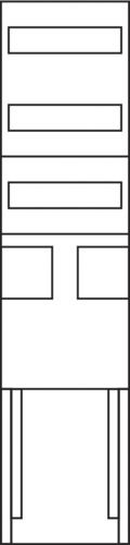 Komplettfeld 63A univers Z 1Z eHZ 2V m.MPL 1050x250mm