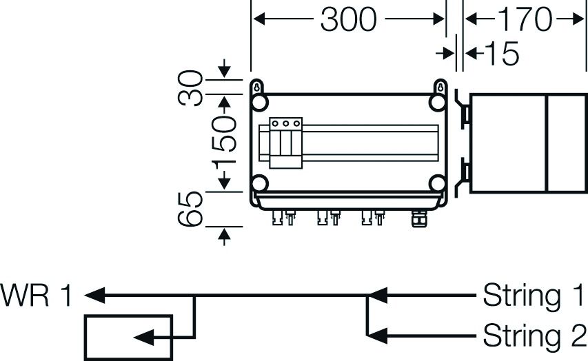 Klemmenkasten 16qmm 1f Kst 215x300x170mm AP IP65 hfr