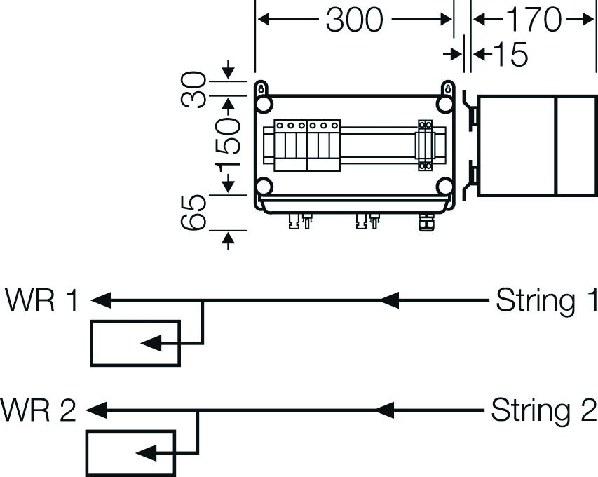 Klemmenkasten 16qmm 1f Kst 215x300x170mm AP IP65 hfr