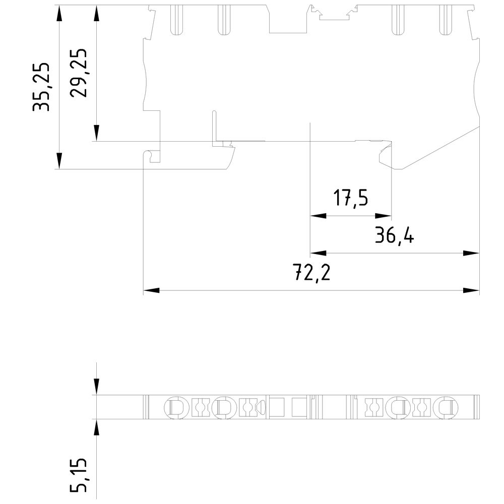Schutzleiter-Reihenklemme 0,2-2,5qmm gn/ge 1Etage APL_erf. Hutschiene TH35
