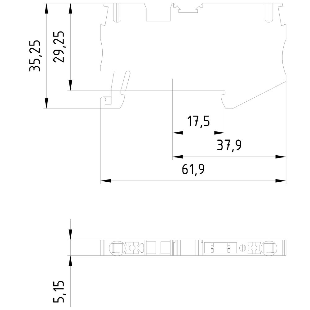 Trennreihenklemme gr 0,14-4qmm 20A 1Etage APL_erf.