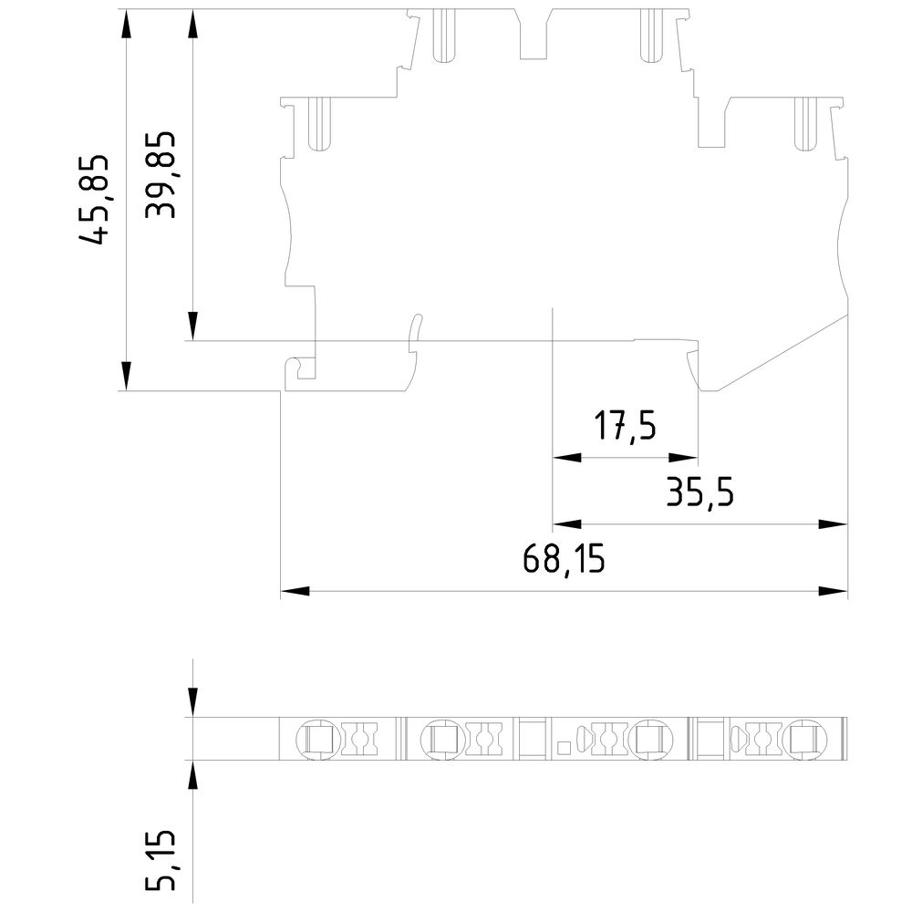 Installationsklemme 26A 2,5qmm 2pot gr APL_erf. Steckanschl
