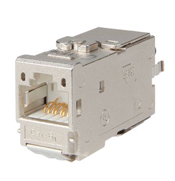 Modular-Buchse Cat6A RJ45 26-22AWG si Schirm rnd f.Rundkabel Schneidklemme IDC