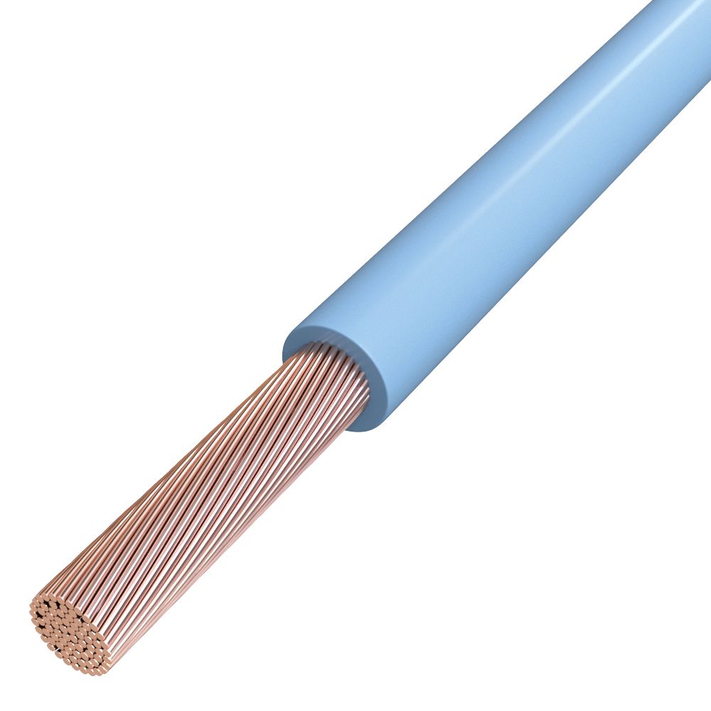 PVC-Aderleitung Eca H07V-K 2,5 hibl TR1T himmelblau Kl.5 &#x3D; feindrähtig