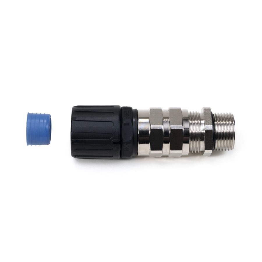 Wellrohrverschraubung KS Kst/Metall IP68 Ø21mm M20 x 1,5 ger Schnapp 12mm