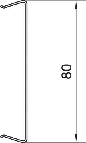 Oberteil GEB-K ST natur 80x2000mm vz hfr