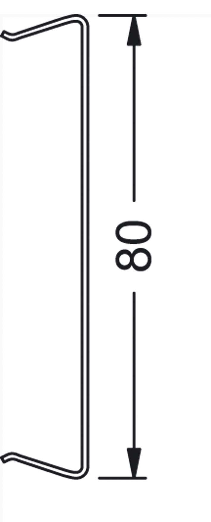 Oberteil GEB-K ST natur 80x2000mm vz hfr