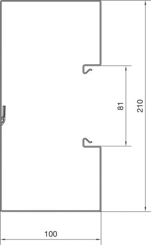 Geräteeinbaukanal ST 210x100mm vz GEB-K 14870qmm 2000mm