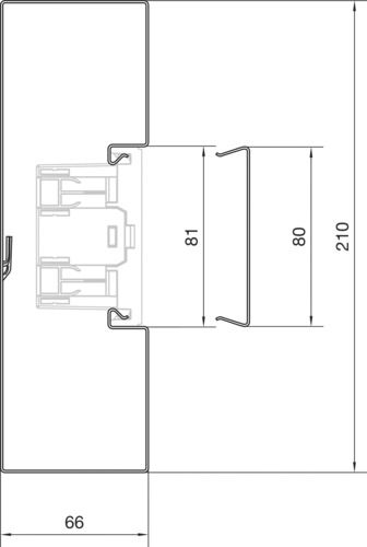 Geräteeinbaukanal ST 210x65mm vz 9030qmm GEB-K 2000mm