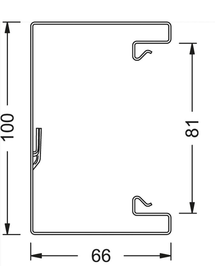 Geräteeinbaukanal ST 170x65mm vz 5420qmm GEB-K 2000mm