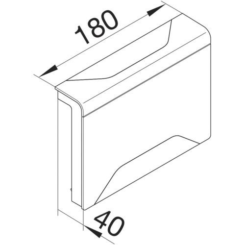 Übergangsstück SL-K gra-s gra-sw115x20mm RAL9011 hfr