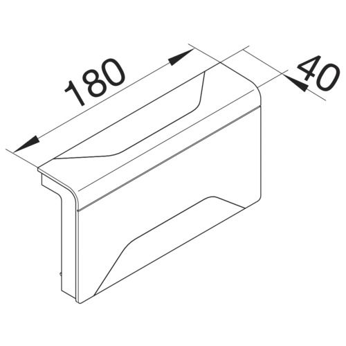 Übergangsstück SL-K gra-s gra-sw80x20mm LF-K RAL9011 hfr