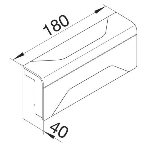 Übergangsstück SL-K 55x20mm LF-K hfr