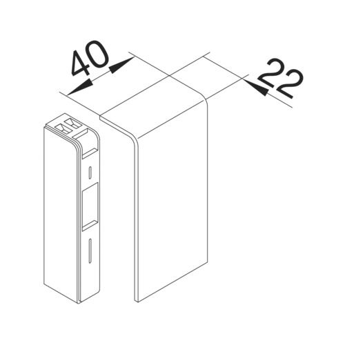 Endstück SL-K 80mm li/re hfr