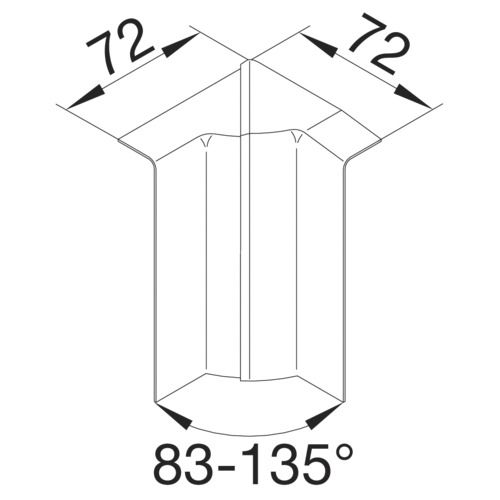 Inneneck SL-K Kst 115mm VDI gra-sw hfr RAL9011 HFT gra/sw