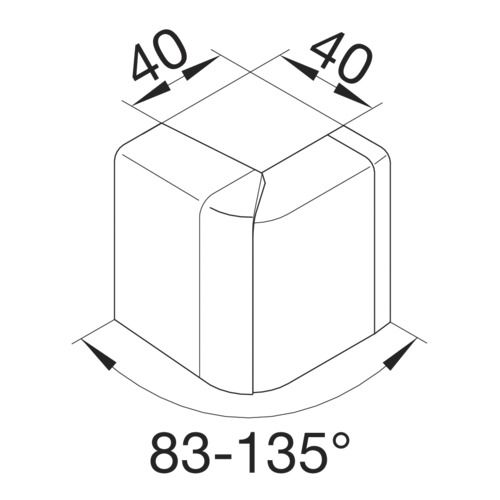 Außeneck SL-K 55mm Kst VDI 83-135° alu HFT hfr